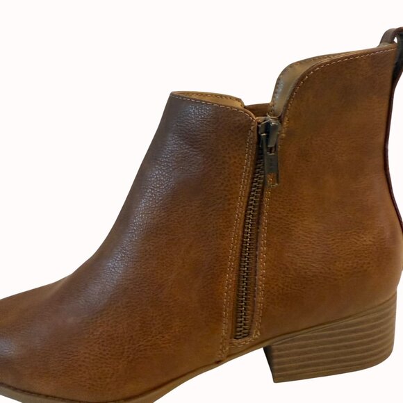 Wonderly Missy Brown Ankle Boots Womens Size 9M Side Zip Fall Fashion - Picture 7 of 14